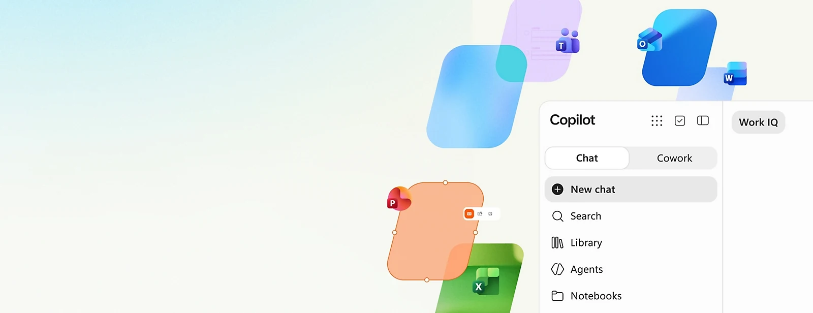Officieel productbeeld van Microsoft Copilot met de chatomgeving en Microsoft 365-apps